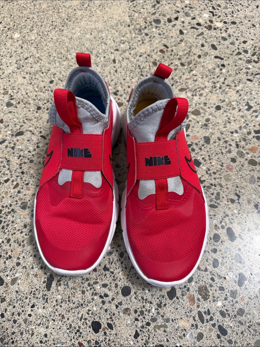 Nike Kids Red Elastic Slip-On Sneakers